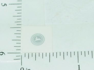 John Deere White & Silver Horn Button Sticker Main Image John Deere White & Silver Horn Button Sticker Main Image