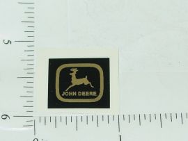 John Deere Black over Chrome Two Legged Deer Logo Stickers