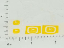 John Deere Logos in Yellow Sticker Set