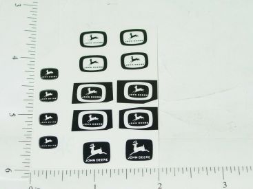 John Deere Logos in Black Sticker Set Main Image John Deere Logos in Black Sticker Set Main Image