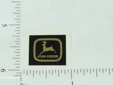 John Deere Black over Chrome Two Legged Deer Logo Stickers Main Image John Deere Black over Chrome Two Legged Deer Logo Stickers Main Image