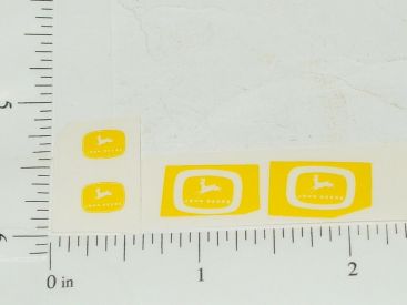 John Deere Logos in Yellow Sticker Set Main Image John Deere Logos in Yellow Sticker Set Main Image