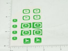 John Deere Logos in Green Sticker Set