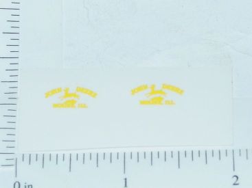 John Deere Yellow Moline, Ill Four Legged Deer Logo Sticker Pair Main Image