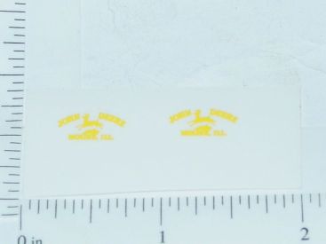 John Deere Yellow Moline, Ill Four Legged Deer Logo Sticker Pair Main Image John Deere Yellow Moline, Ill Four Legged Deer Logo Sticker Pair Main Image