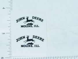 John Deere Black Four Legged Jumping Deere Logo Sticker Pair
