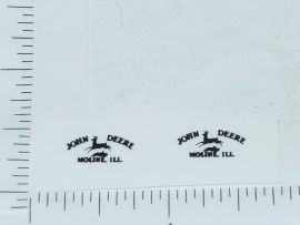 John Deere Black Four Legged Jumping Deere Logo Sticker Pair