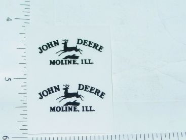 John Deere Black Four Legged Jumping Deere Logo Sticker Pair Main Image John Deere Black Four Legged Jumping Deere Logo Sticker Pair Main Image