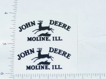 John Deere Black Four Legged Jumping Deere Logo Sticker Pair Main Image John Deere Black Four Legged Jumping Deere Logo Sticker Pair Main Image