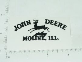 John Deere Black Four Legged Jumping Deere Logo Sticker