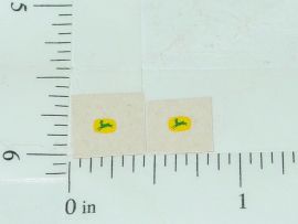 John Deere Green Four Legged Deer Logo Sticker Pair