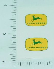John Deere 5/8" Yellow/Green 4 Legged Deer Logo Sticker Pair