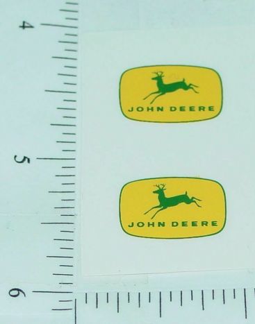 John Deere 5/8" Yellow/Green 4 Legged Deer Logo Sticker Pair Main Image