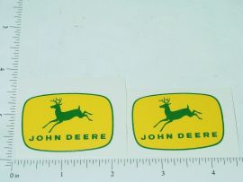 John Deere 1 3/4" Yellow/Green 4 Legged Deer Logo Sticker Pair