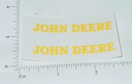 Pair John Deere Yellow 2.25" Text Stickers