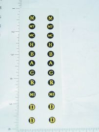 John Deere Yellow Letters Stickers