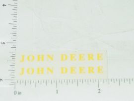 John Deere Yellow Text Name Sticker Pair