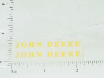 John Deere Yellow Text Name Sticker Pair Main Image