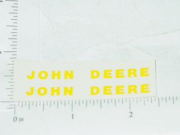 Pair John Deere Yellow Block Name Stickers Main Image Pair John Deere Yellow Block Name Stickers Main Image
