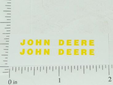 Pair John Deere 1.5" Yellow Block Name Stickers Main Image