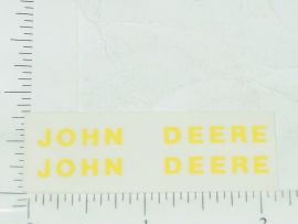 John Deere 2" x 1/4" Yellow Block Name Sticker Pair