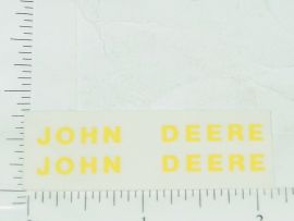 John Deere 2" x 1/4" Yellow Block Name Sticker Pair