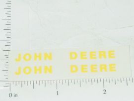 Pair John Deere 2"-3/16" Yellow Block Name Stickers