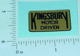 Kingsbury Motor Driven Toys Replacement Sticker