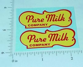 Pair Kingsbury Pure Milk Divco Van Stickers