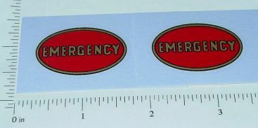 Pair Keystone Trucks Emergency Oval Stickers Main Image