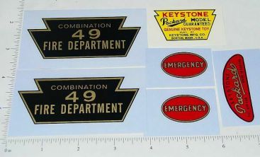 Keystone Packard #49 Fire Truck Sticker Set Main Image