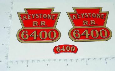 Keystone Ride On #6400 Locomotive Sticker Set Main Image