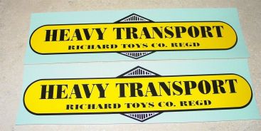 Pair Vintage Richard Heavy Transport Trailer Stickers Main Image