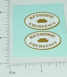 Pair Keystone Emergency Wrecker Truck Sticker Set