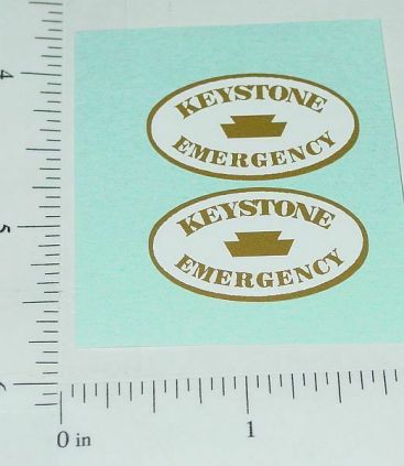 Pair Keystone Emergency Wrecker Truck Sticker Set Main Image