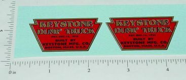 Pair Keystone Pre-War Dump Truck Sticker Set Main Image