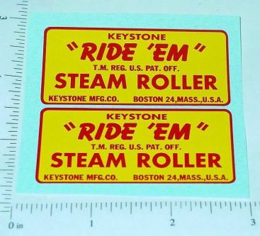 Pair Keystone Ride Em Steam Roller Stickers Main Image