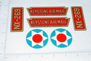 Keystone AirMil Tri-Motor Airplane Sticker Set Main Image