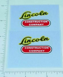 Pair Lincoln Toys Construction Company Sticker Set