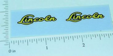 Pair Lincoln Toys Script Style Logo Sticker Set Main Image