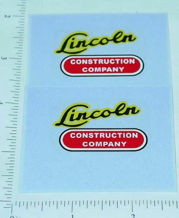 Pair Lincoln Toys Construction Company Sticker Set Main Image