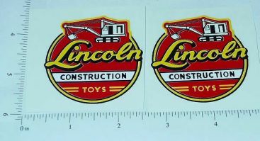 Pair Lincoln Toys Construction Company Stickers Main Image