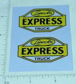 Pair Lincoln Toys Express Truck Replacement Stickers