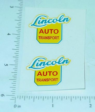 Pair Lincoln Auto Transport Semi Truck Stickers Main Image