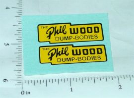 Pair Lincoln Phil Wood Dump Bodies Stickers