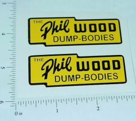 Pair Lincoln Toys Phil Wood Dump Boxes 2.5" Stickers