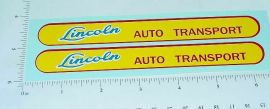 Pair Lincoln Auto Transport Trailer Sticker Set