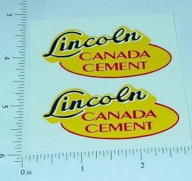 Pair Lincoln Canada Cement Truck Sticker Set
