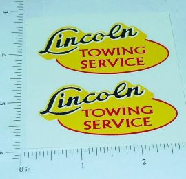 Pair Lincoln Towing Service Truck Sticker Set