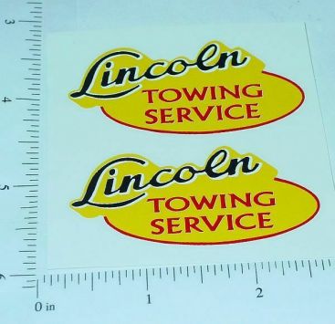 Pair Lincoln Towing Service Truck Sticker Set Main Image